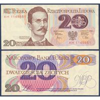 Польша, 20 злотых 1982 г, P-149a(2) (AH, генерал Ромуальд Траугутт), UNC-