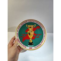 Тарелка памятная. Международный турнир 2009 г. Федерация пожарно-спасательного спорта. Минск.