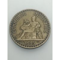 Франция 2 франка 1925 года .
