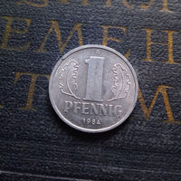 1 пфенниг 1984 (A) Германия ГДР #31 AU