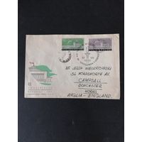 Польша 1959 КПД с полной серией марок "XXXXVIII Конгресс международного межпарламентского союза в Варшаве" (спецгашение и простое гашение) Mi.1116-1117 каталог 1.50 евро