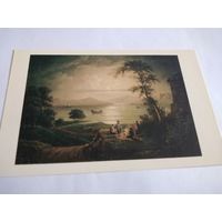 Открытка 1985г. Неизвестный художник. Вид Балаклавской бухты.