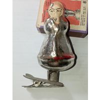 Игрушка на ёлку ,  Настенька , винтаж , стекло , СССР .
