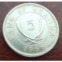 Уганда. 5 центов 1966