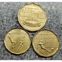 Аргентина 100,50,20 песо 1978 год