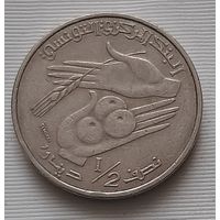1/2 динара 2007 г. Тунис