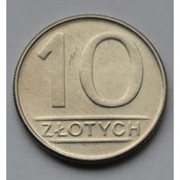 Польша, 10 злотых 1988 г.