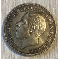 Монета 1 крона 1935 год. Великобритания. 25 лет правлению Короля Георга.