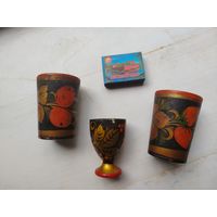 Расписные рюмочки из дерева