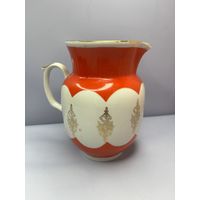 Винтажный кувшин "Золотая роза". Фарфор Городницкий фз, роспись. СССР, 1980-е.