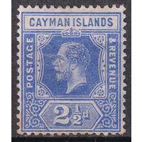 147.BrK. Великобритания. Колонии. Каймановы острова. Георг V. Стандарт. 2 1/2P. 1914 г. Mi.#36a.