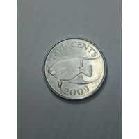 Бермудские острова 5 центов  2009  года .