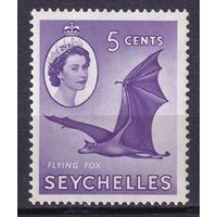105.BrKSe. Великобритания. Колонии. Сейшельские острова. Елизавета II. Местные мотивы. 5C. 1954 г. Mi.#172. MNH.