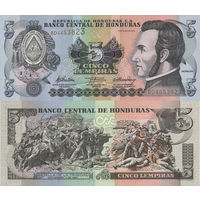 Гондурас 5 Лемпир 2010 UNC П1-342