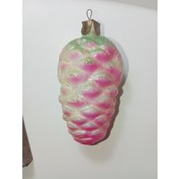 Наконечник на ёлку , винтаж , стекло , Шишка  , СССР . С рубля