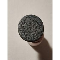 Шляхетская печать герб Сас с инициалами.