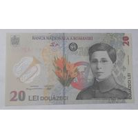 Румыния 20 лей 2021 года (полимерная) UNC