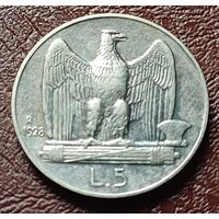 Италия 5 лир, 1928     ( 1-9-7 )