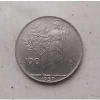 100 лир 1957 года Италия. Итальянская Республика.