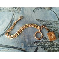 Шатлен цепочка для карманных часов позолоченные,клеймо