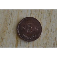 Финляндия 5 пенни 1938 с 1 руб