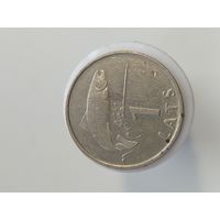 1 лат Рыбы лосось Латвия 1992 год  лот 45