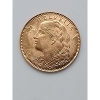 10 франков Швейцария 1922г.