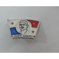 Значок "Juan  Havas - герой революции 1966 г. Федерация студентов Панамы". Алюминий.