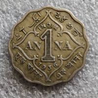 Индия - Британская 1 анна  1936 г.