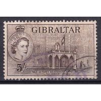 61.BrK. Великобритания. Колонии. Гибралтар. Елизавета II. Местные мотивы. 1953 г. 5 Sh. Mi.#145.