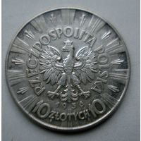 Монета СЕРЕБРО Польша 10 злотых 1935 год