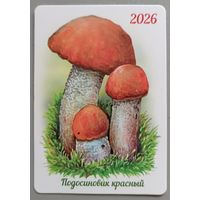Подосиновик красный. Календарик, глянец, 2026