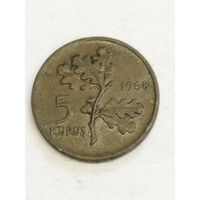 Турция 5 куруш 1968