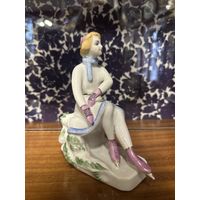 Статуэтка фарфоровая Конькобежка, Полонне, много лотов с рубля