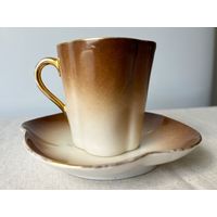 Кофейная пара Граф Гаррах фарфор дореволюционный до 1917г