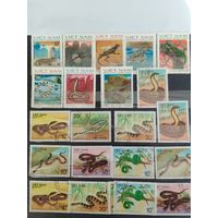 Марки  Змеи  Вьетнам   0,50руб.-1шт