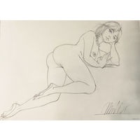 "Обнаженная девушка" набросок а3