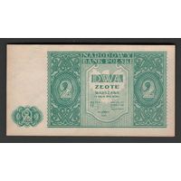 Польша 2 злотых 1946 года. Тип P-124. Состояние aUNC+!