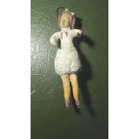 Елочная игрушка 40-50х годов. Пионерка,, страшная!!!