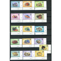 Белиз - 1984/88г. - морская фауна - 16 марок - полная серия, MNH [Mi 729-744]. #4-B6-Z-1-2