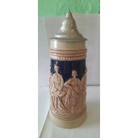 КРУЖКА ПИВНАЯ КОЛЛЕКЦИОННАЯ СЮЖЕТНАЯ ГЕРМАНИЯ ОДИН ЛИТР.
