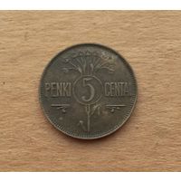 Литва, 5 центов 1925 г.