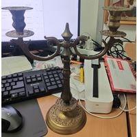 Подсвечник в тяжелом металле. Фонарь. 30см. Без изьянов