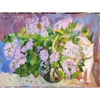 ...И ПРО КОТА.    картон , грунт , темпера