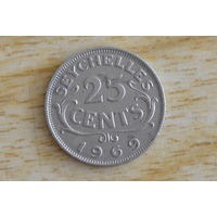 Сейшелы 25 центов 1969   Редкая!