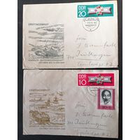 ГДР 1970 Два КПД с полной серией марок "Военные учения стран Варшавского договора "Братство по оружию"" (почтовое гашение) Mi.1615-1616 каталог 1.00 евро