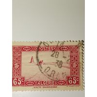 Алжир  марка  Французская колония Алжир фауна верблюд в пустыне