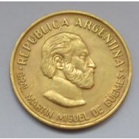 Аргентина, 50 сентаво 2000 г. 179 лет со дня смерти генерала Мартина Мигела де Гемеса.
