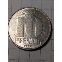 10 пфеннигов ГДР 1979 год