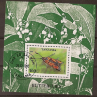 1996 Танзания 2263/B311 Бабочки